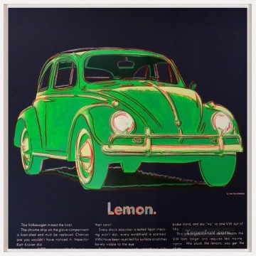 Volkswagen verde Artistas POP Pinturas al óleo